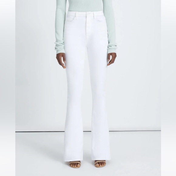 7 For All Mankind Denim - High rise white boot cut jeans